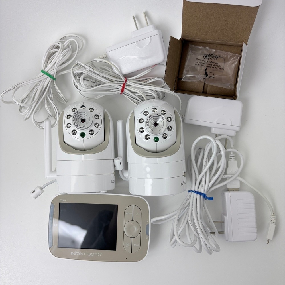 Infant Optics DXR-8 Baby Monitor / 2 Cameras 1 Monitor / NEW BATTERY